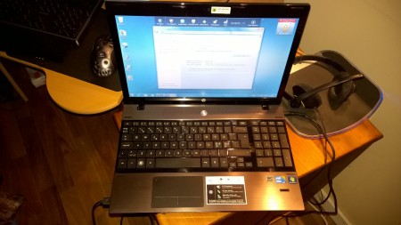 asentamani Probook jonka sain vanhainkodin respasta ,joka kiintolevyn vahdon jälkeen raksuttelee taas mukavasti:)